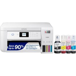 imageEpson EcoTank ET2850 Wireless Color AllinOne CartridgeFree Supertank Printer with Scan Copy and Auto 2Sided Printing  White MediumWhite