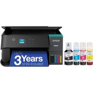 imageEpson EcoTank ET2980 Wireless AllinOne Color Supertank Printer with up to 3 Years of Ink Refillable Tanks Perfect for Home 15 PPM 144quot Color Screen Auto 2Sided Printing  WhiteBlack