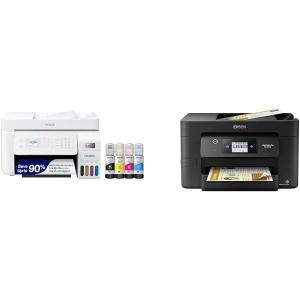 imageEpson EcoTank ET4800 Wireless AllinOne CartridgeFree Supertank Printer with Scanner Copier Fax ADF and Ethernet  Idealfor Your Home Office WhiteWhite