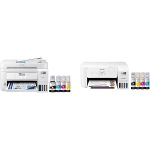 imageEpson EcoTank ET4850 Wireless AllinOne CartridgeFree Supertank Printer with Scanner Copier Fax ADF and Ethernet White RenewedET4850W