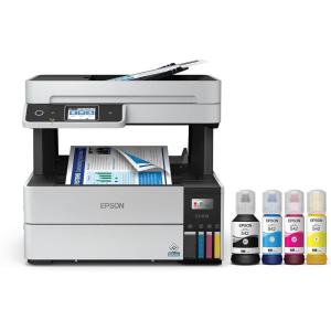 imageEpson EcoTank Pro ET5170 Wireless Color AllinOne Supertank Printer with Scanner Copier Fax Plus Auto Document Feeder White LargeET5170