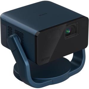 imageEpson EpiqVision Mini EF22 Portable Smart Laser Projector Bright 1000 Lumens FHD 1080p HDR 3Chip 3LCD Google TV Netflix Swivel Stand Stereo Speakers Outdoor BackyardHome Theater  BlueStone Blue