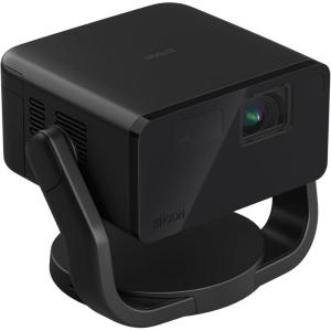 imageEpson EpiqVision Mini EF22 Portable Smart Laser Projector Bright 1000 Lumens FHD 1080p HDR 3Chip 3LCD Google TV Netflix Swivel Stand Stereo Speakers Outdoor BackyardHome Theater  BlueOnyx Black