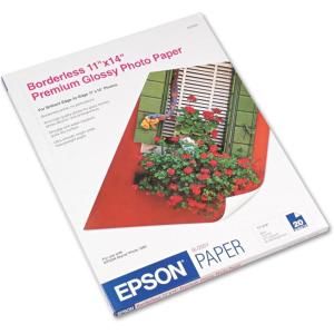 imageEpson S041727 Premium Photo Paper 68 lbs HighGloss 4 x 6 Pack of 100 SheetsWhite11x14 Inches