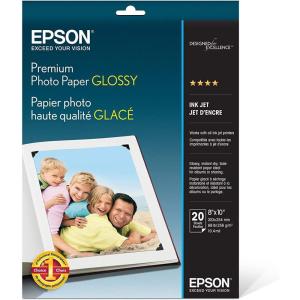 imageEpson S041727 Premium Photo Paper 68 lbs HighGloss 4 x 6 Pack of 100 SheetsWhite8x10 Inches