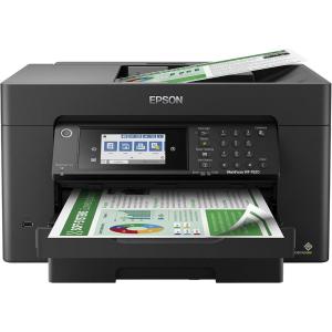 imageEpson Workforce Pro WF7820 Wireless AllinOne WideFormat Printer with Auto 2Sided Print 13quot x 19quot Copy Scan ampamp Fax 50Page ADF 250sheet Paper Capacity Works with Alexa Large BlackWF7820 Renewed