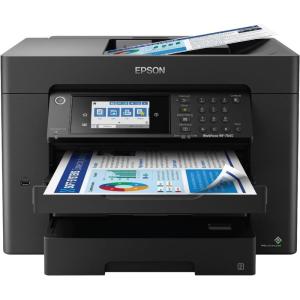 imageEpson Workforce Pro WF7820 Wireless AllinOne WideFormat Printer with Auto 2Sided Print 13quot x 19quot Copy Scan ampamp Fax 50Page ADF 250sheet Paper Capacity Works with Alexa Large BlackWF7840