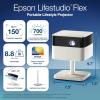 imageEpson Lifestudio Flex Full HD Portable Lifestyle Projector 700 Lumens of Color and White Brightness Sound by Bose Epson Projection Studio App Stand Google TV 3Chip 3LCD Triple Core Engine