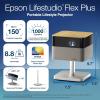 imageEpson Lifestudio Flex Plus 4K PROUHD Portable Lifestyle Projector 1000 Lumens of Color and White Brightness Sound by Bose Google TV 3Chip 3LCD Triple Core Engine Epson Projection Studio App