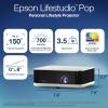 imageEpson Lifestudio Pop Full HD Personal Lifestyle Projector 700 Lumens of Color and White Brightness Sound by Bose Technology Google TV 3Chip 3LCD Triple Core Engine Epson Projection Studio App