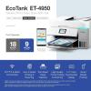 imageEpson EcoTank ET4950 Wireless AllinOne Color Supertank Printer with up to 3 Years of Ink Refillable Tanks Perfect for Office 18 PPM 24quot Color Touchscreen Auto Document Feeder  White