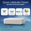 imageEpson Lifestudio Grand Ultra Short Throw Laser Projector 4K PROUHD Sound by Bose Technology and Epson Studio App BuiltIn Google TV for Easy Streaming Plus 3Chip 3LCD Technology  WhiteWhite