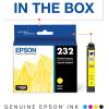 imageEPSON 232 Claria Ink Standard Capacity Yellow Cartridge T232420S Works with WorkForce WF2930 WF2950 Expression XP4200 XP42051 Count Pack of 2