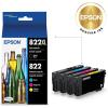 imageEPSON 822 DURABrite Ultra Ink High Capacity Black ampamp Standard Color Cartridge Combo Pack T822XLBCS Works with WorkForce Pro WF3820 WF3823 WF4820 WF4830 WF4833 WF4834Ink