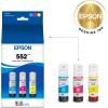 imageEpson 552 EcoTank Ink Ultrahigh Capacity Bottle Three Color CMY Combo Pack T552620S Works with EcoTank Photo ET8500 ET8550