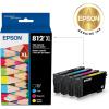 imageEpson 812 DURABrite Ultra Ink High Capacity Black ampamp Color Cartridge Combo Pack T812XLXCS Works with Workforce Pro WF7310 WF7820 WF7840 Workforce ECC7000Ink Cartridges
