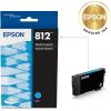 imageEpson 812 DURABrite Ultra Ink Standard Capacity Cyan Cartridge T812220S Works with Workforce Pro WF7310 WF7820 WF7840 Workforce ECC70001 Count Pack of 1