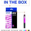 imageEpson 812 DURABrite Ultra Ink Standard Capacity Magenta Cartridge T812320S Works with Workforce Pro WF7310 WF7820 WF7840 Workforce ECC70001 Count Pack of 2