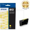 imageEpson 812 DURABrite Ultra Ink Standard Capacity Yellow Cartridge T812420S Works with Workforce Pro WF7310 WF7820 WF7840 Workforce ECC70001 Count Pack of 1