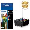 imageEpson 822 DURABrite Ultra Ink High Capacity Black ampamp Color Cartridge Combo Pack T822XLXCS Works with Workforce Pro WF3820 WF3823 WF4820 WF4830 WF4833 WF4834Ink Cartridge