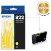 imageEpson 822 DURABrite Ultra Ink Standard Capacity Yellow Cartridge T822420S Works with Workforce Pro WF3820 WF3823 WF4820 WF4830 WF4833 WF4834