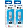 imageEpson 552 EcoTank Ink Ultrahigh Capacity Bottle Cyan T552220S Works with EcoTank Photo ET8500 ET85501 Count Pack of 2
