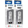 imageEpson 552 EcoTank Ink Ultrahigh Capacity Bottle Gray T552520S Works with EcoTank Photo ET8500 ET85501 Count Pack of 2