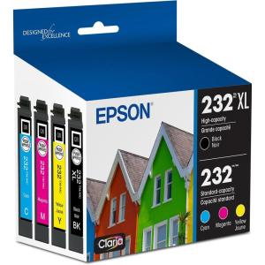 imageEPSON 232 Claria Ink High Capacity Black ampamp Standard Color Cartridge Combo Pack T232XLBCS Works with WorkForce WF2930 WF2950 Expression XP4200 XP4205Ink Cartridge