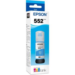 imageEpson 552 EcoTank Ink Ultrahigh Capacity Bottle Cyan T552220S Works with EcoTank Photo ET8500 ET85501 Count Pack of 1