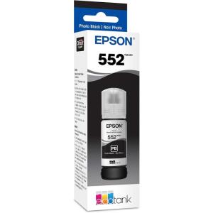 imageEpson 552 EcoTank Ink Ultrahigh Capacity Bottle Photo Black T552120S Works with EcoTank Photo ET8500 ET85501 Count Pack of 1