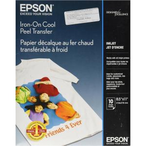 imageEpson Ironon Cool Peel Transfer 85x11 Inches 10 Sheets S041153White