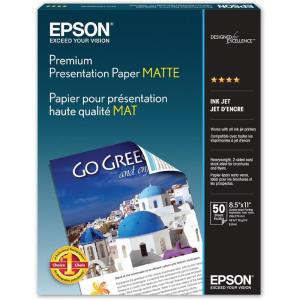 imageEpson Heavyweight 85x11 Matte Paper 50 Sheets S04125750 Count Pack of 1