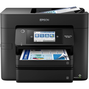 image:imageEpson Workforce Pro WF4834 Wireless AllinOne Printer with Auto 2Sided Print Copy Scan and Fax 50Page ADF 500sheet Paper Capacity 43 Color Touchscreen